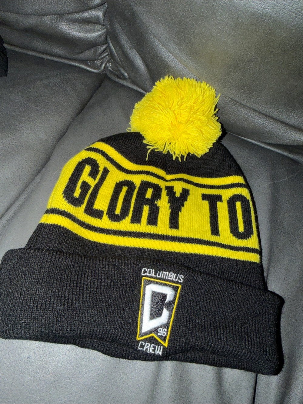 Adult Columbus Crew MLS SOCCER Nationwide promo beanie hat OSFM